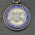 1920s British Antique Extra Thick Pure Silver (925 Silver) Albert Chain 75g Medal Fob